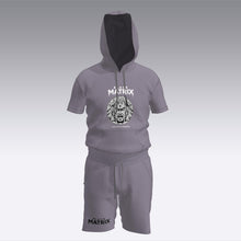Load image into Gallery viewer, Black Matrix Men’s Pullover Hoodie Short Set (Clothing)