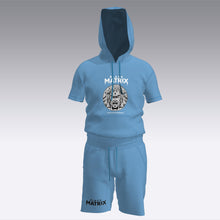 Load image into Gallery viewer, Black Matrix Men’s Pullover Hoodie Short Set (Clothing)