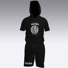 Load image into Gallery viewer, Black Matrix Men’s Pullover Hoodie Short Set (Clothing)
