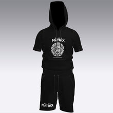 Load image into Gallery viewer, Black Matrix Men’s Pullover Hoodie Short Set (Clothing)
